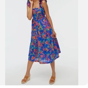 Floral Blue Midi Dress